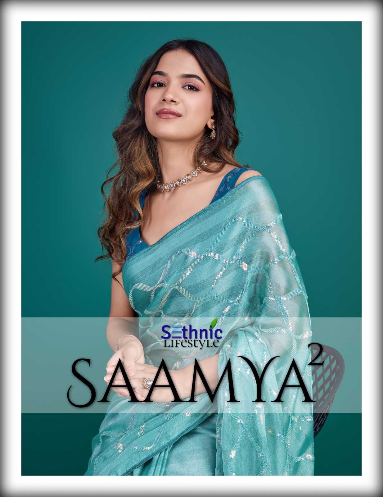 saamya vol 2 by sethnic lifestyle georgette unique colours saree exports 