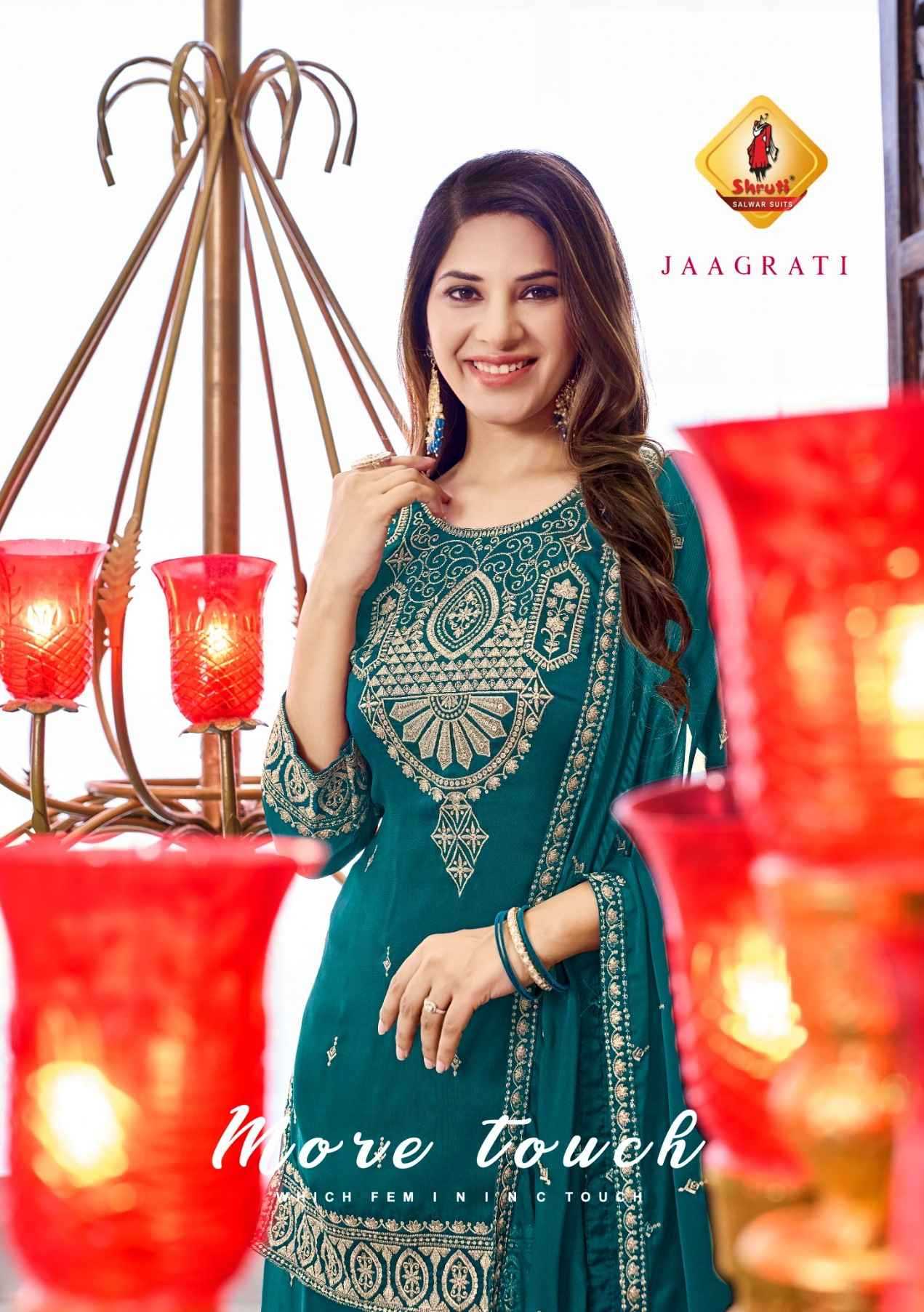 bahara by shruti suits fully stitch viscose rangoli kurti plazzo with dupatta