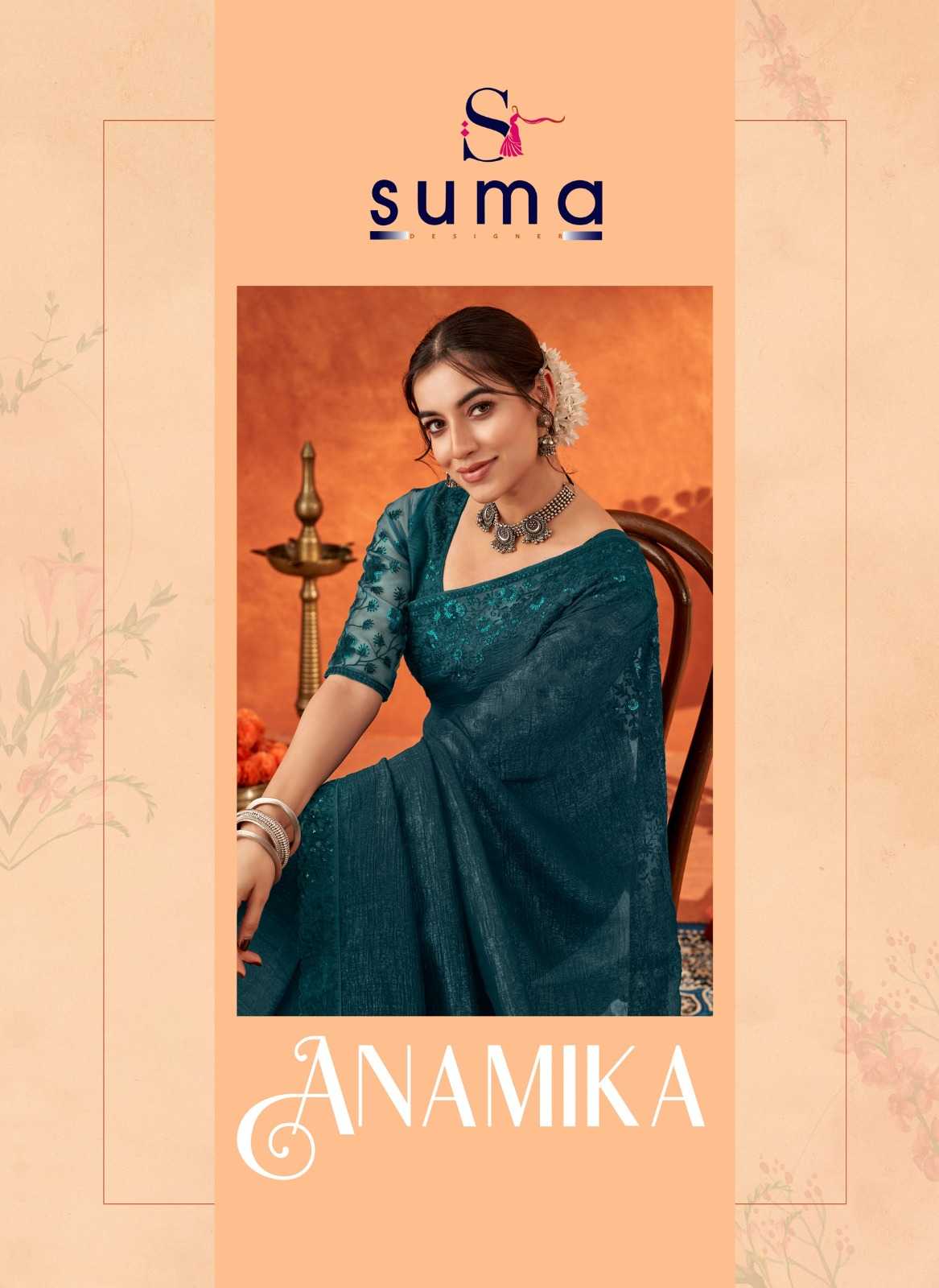 anamika by suma 5001-5009 popular design chiffon saree 