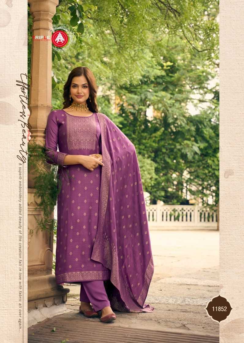 anjum by triple a viscose pashmina designer winter unstitch salwar suit 