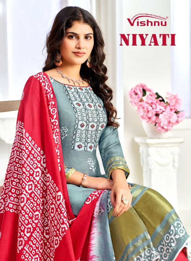 niyati by vishnu gaji silk unique colours dress material 