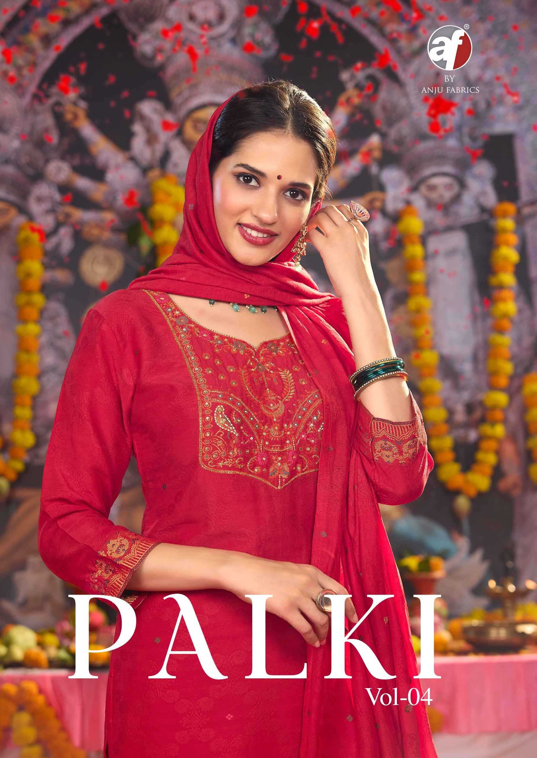 palki vol 4 by anju fab fullstitch muslin jacquard party wear big size salwar kameez