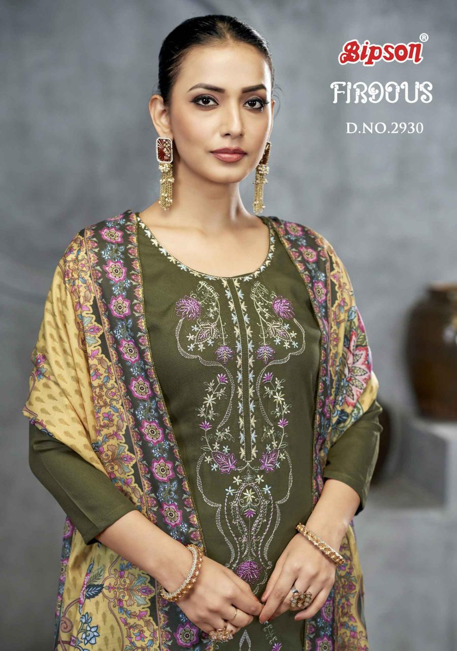 firdous 2930 by bipson prints viscose pashmina winter 3pcs suits