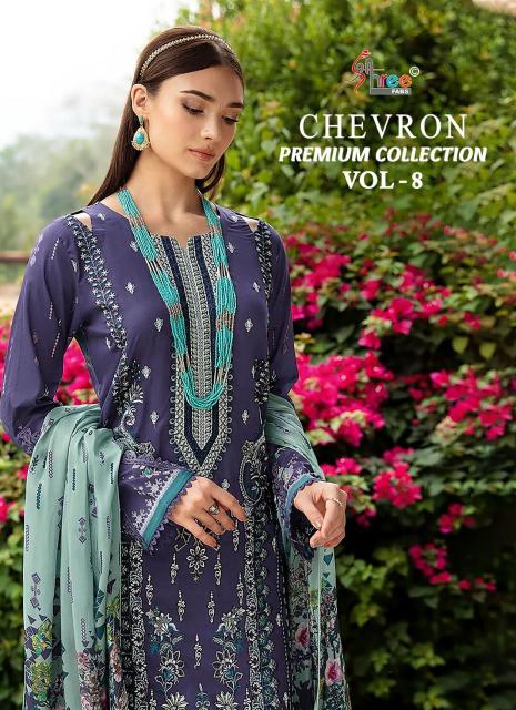 shree fabs chevron premium collection vol 8 pakistani cotton suits