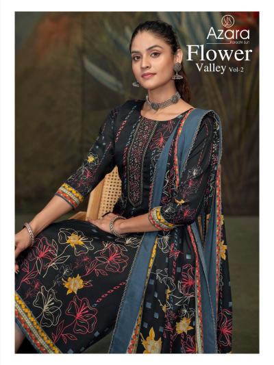 radhika flower valley vol 2 fancy cotton print embroidery dress material