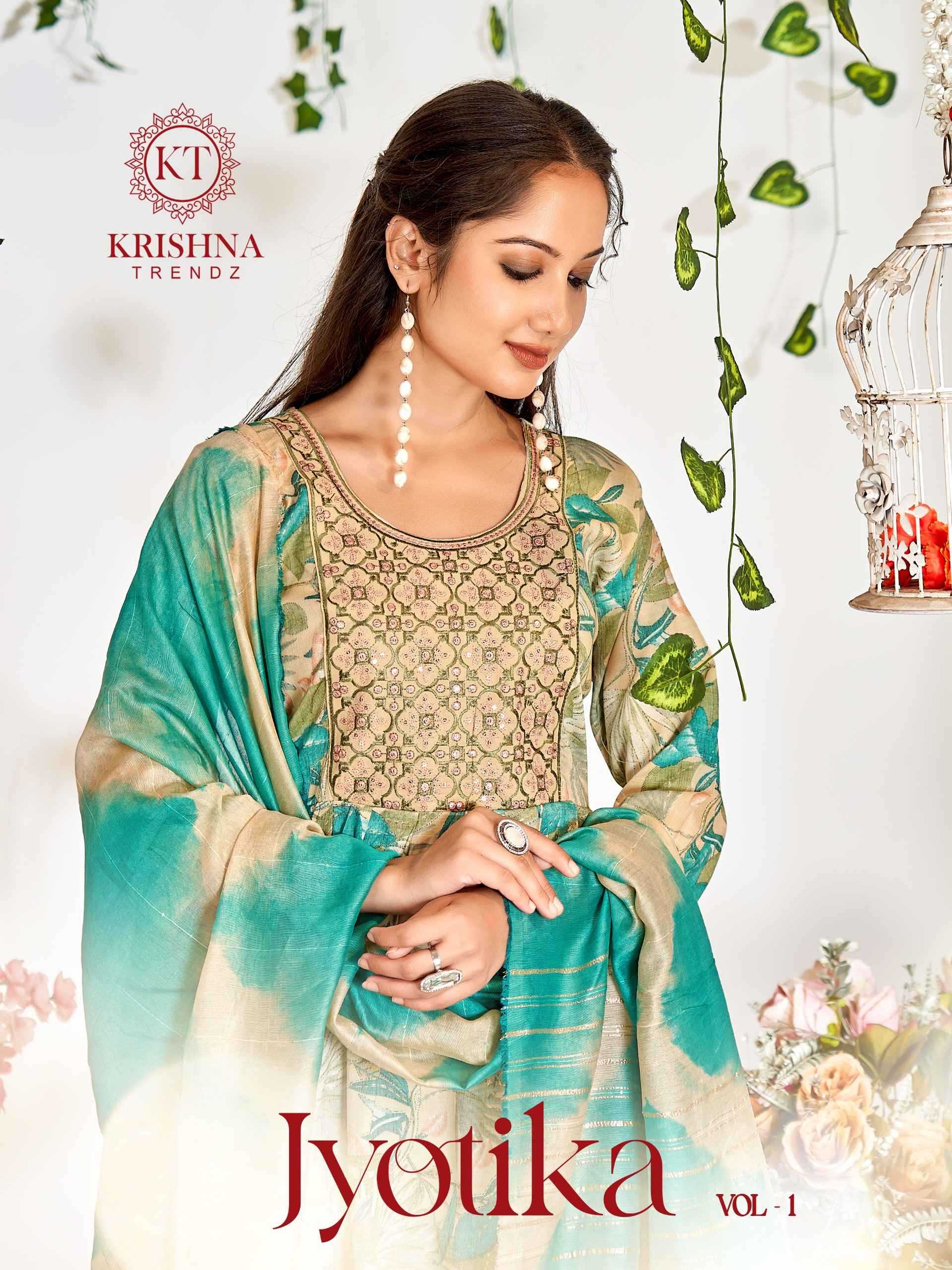 krishna trendz jyotika vol 1 fullstitch capsule printed stylish 3pcs dress