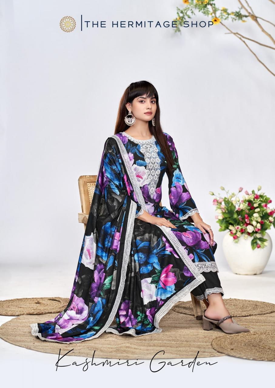 the hermitage kashmiri garden embroidery unique print salwar kameez