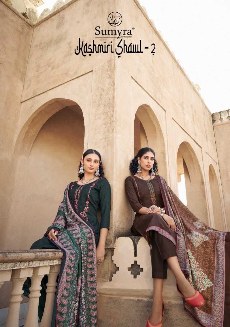 radhika sumyra kashmiri shawal vol 2 embroidery pashmina ladies 3pcs dress