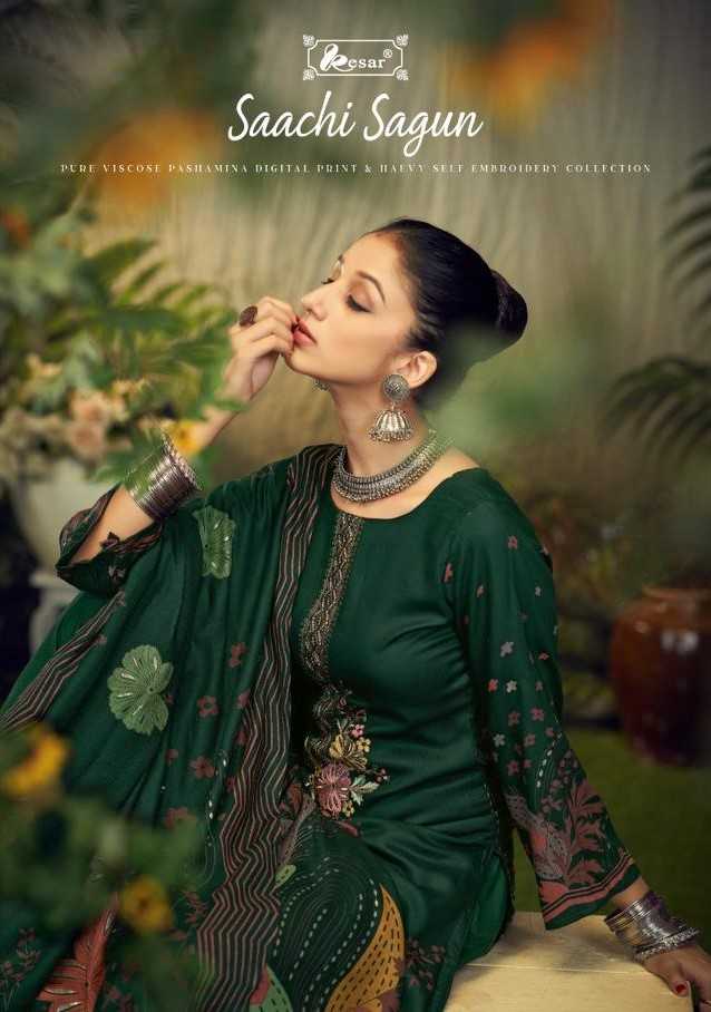 saachi sagun by kesar karachi winter special pashmina print ladies suits