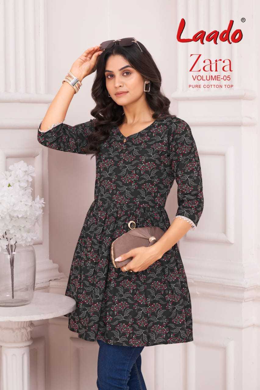 zara vol 5 by laado cotton trendy design full stitch shorts kurtis 