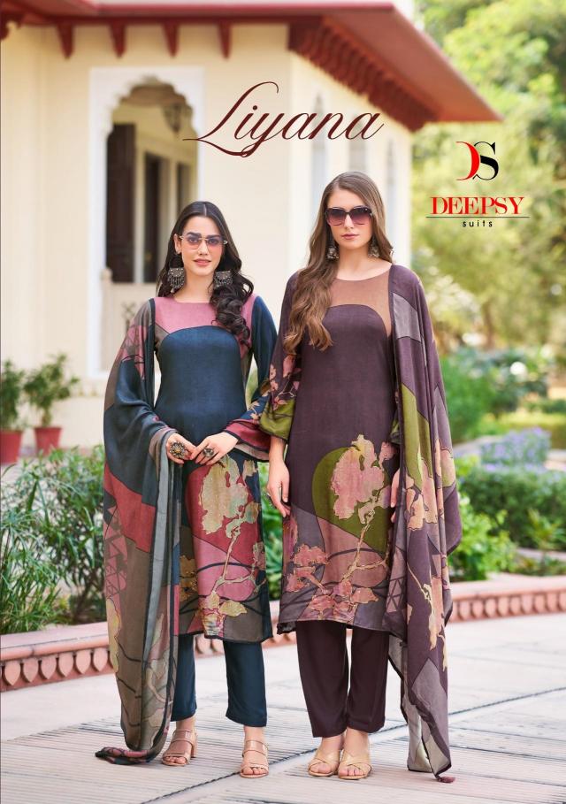 deepsy suits liyana winter special pashmina print ladies suits online