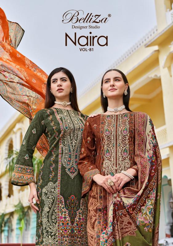 belliza designer naira vol 81 cotton print pakistani dress material