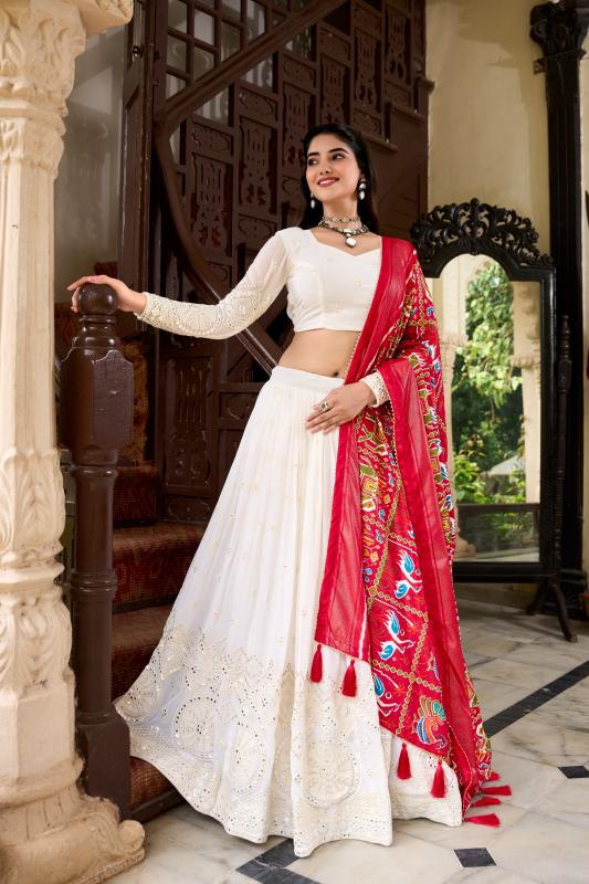 pr varnika lnb 1500 georgette attractive stitch lehenga unstitch blouse dupatta