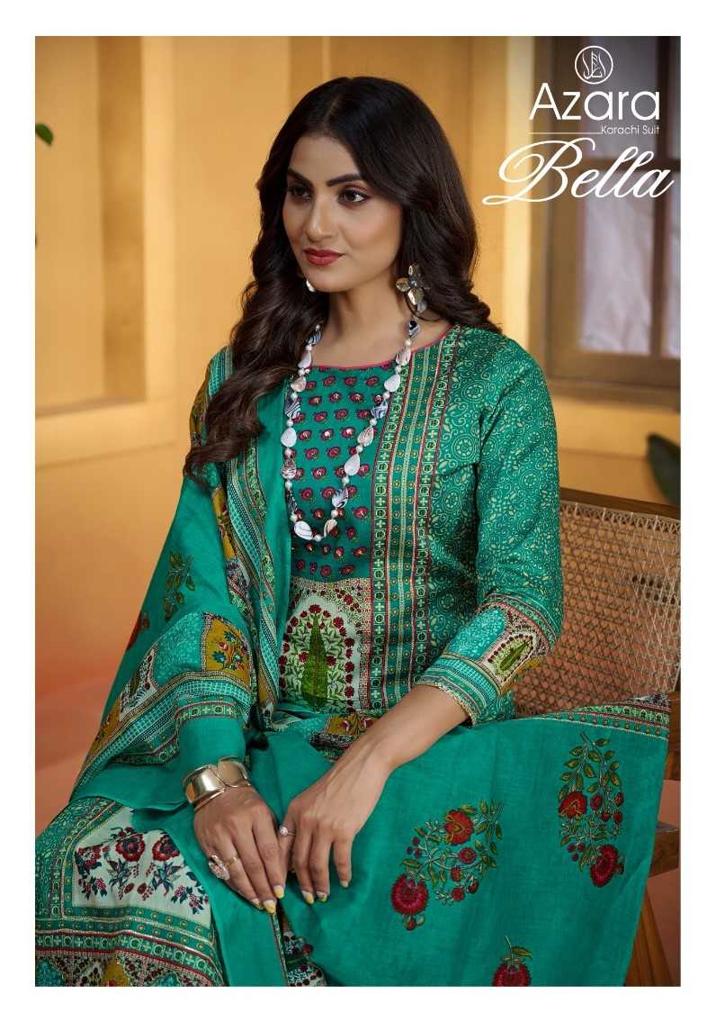 bella by radhika azara designer printed beautiful cotton 3pcs dress