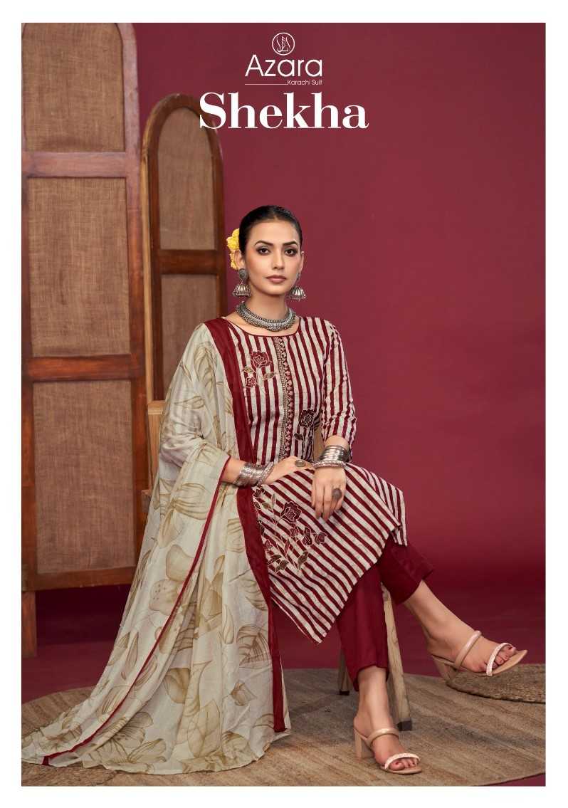 shekha by radhika azara embroidery print lawn salwar suits