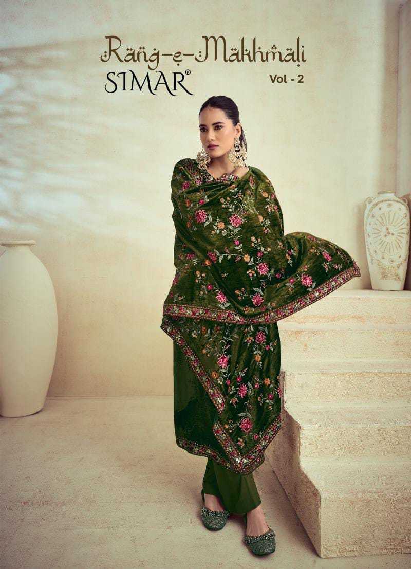  glossy rang e makhmali vol 2 pashmina winter wear 3pcs suits