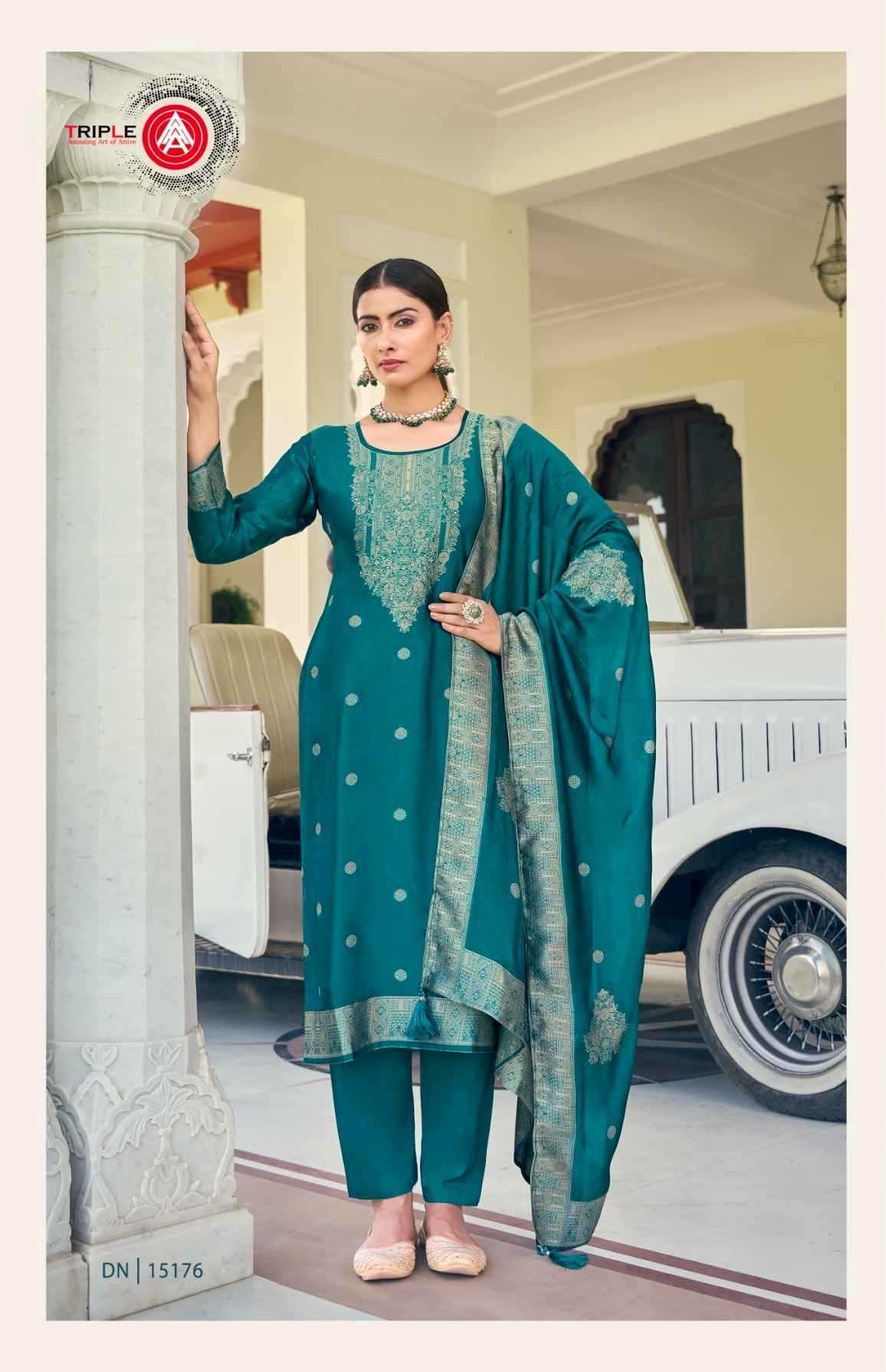 fourdots ride attractive viscose jacquard salwar kameez