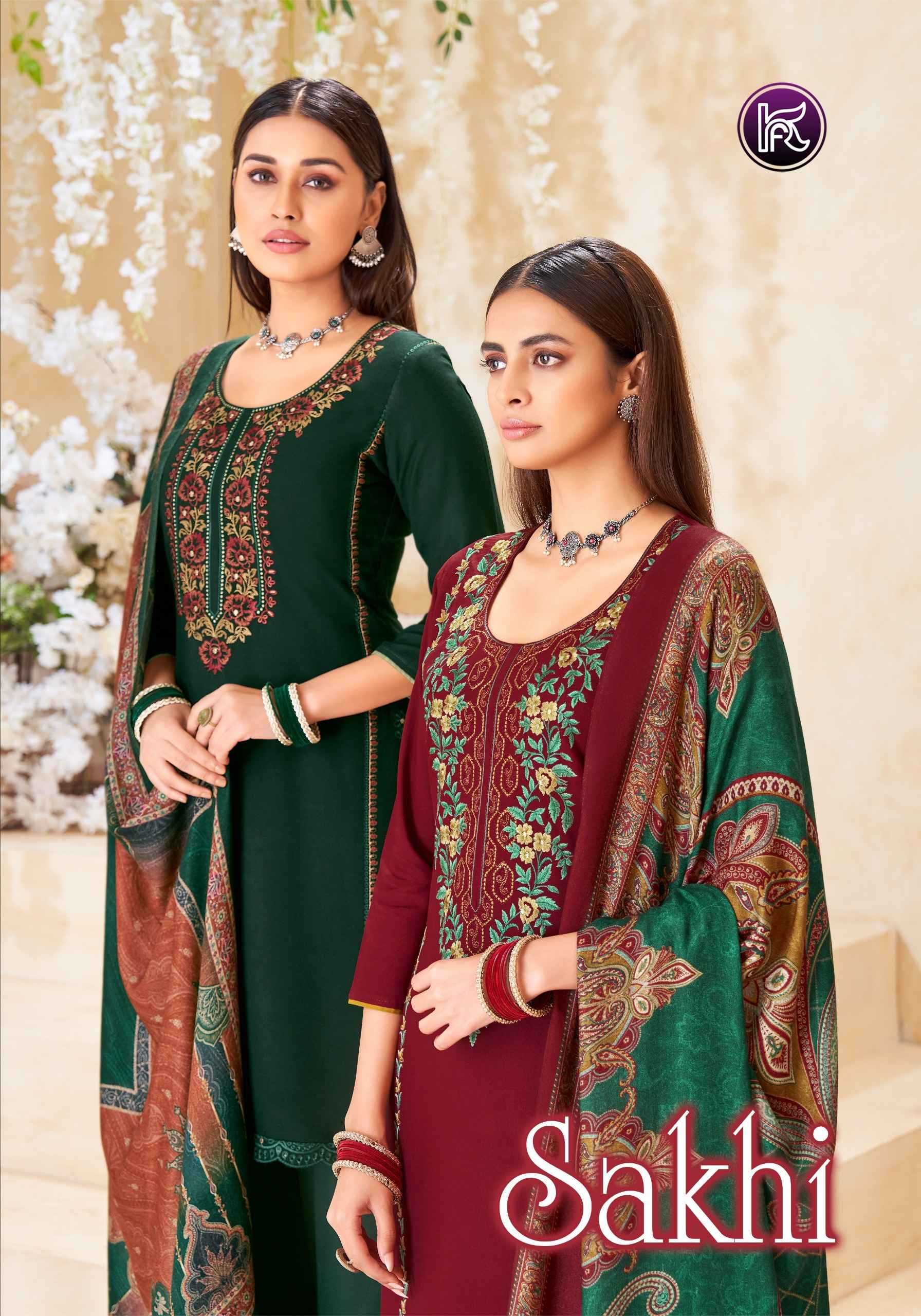 kala fashion sakhi viscose pashmina embroidery winter collection suits