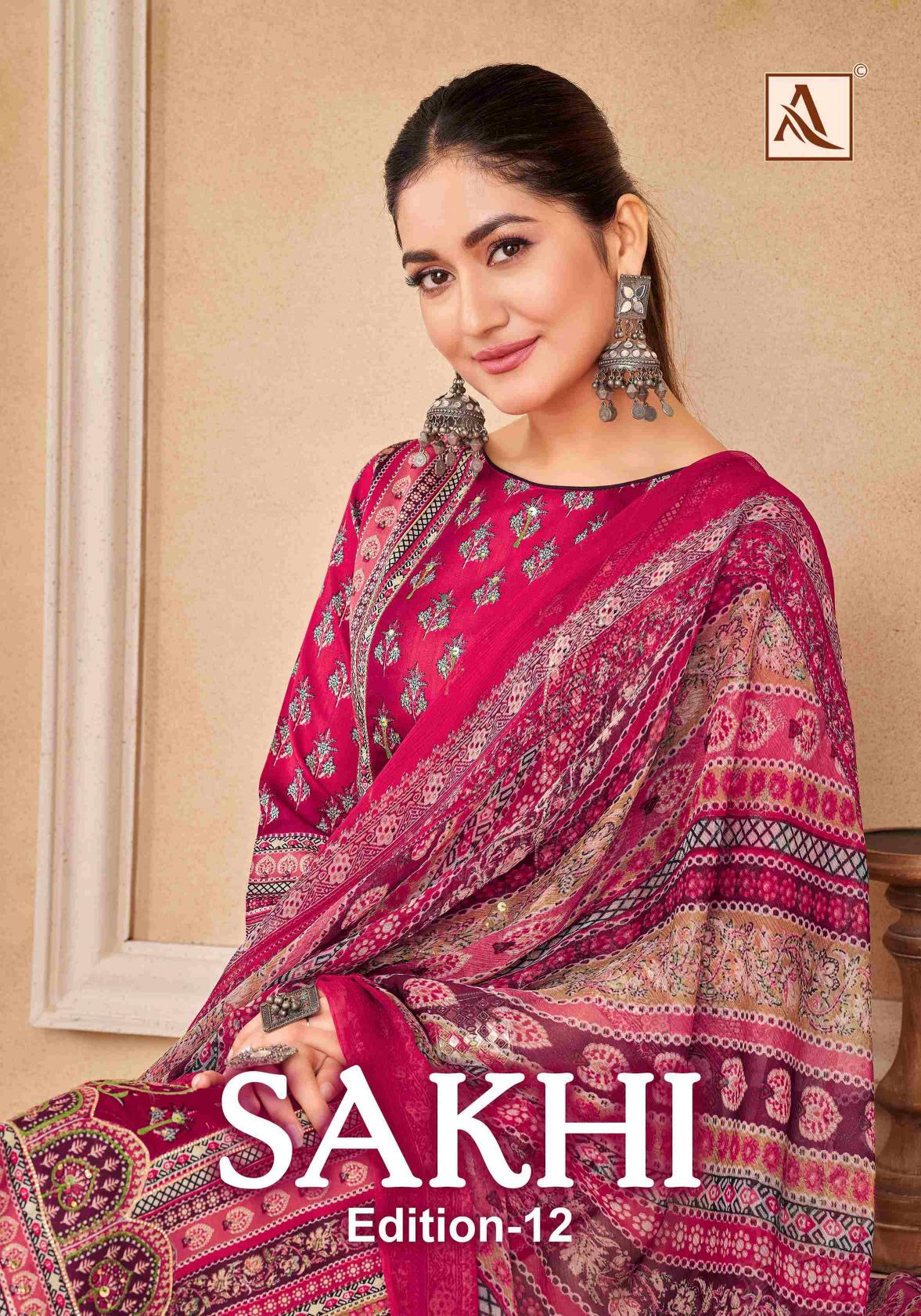 alok suits sakhi vol 12 unique print zam pakistani zam 3pcs suits
