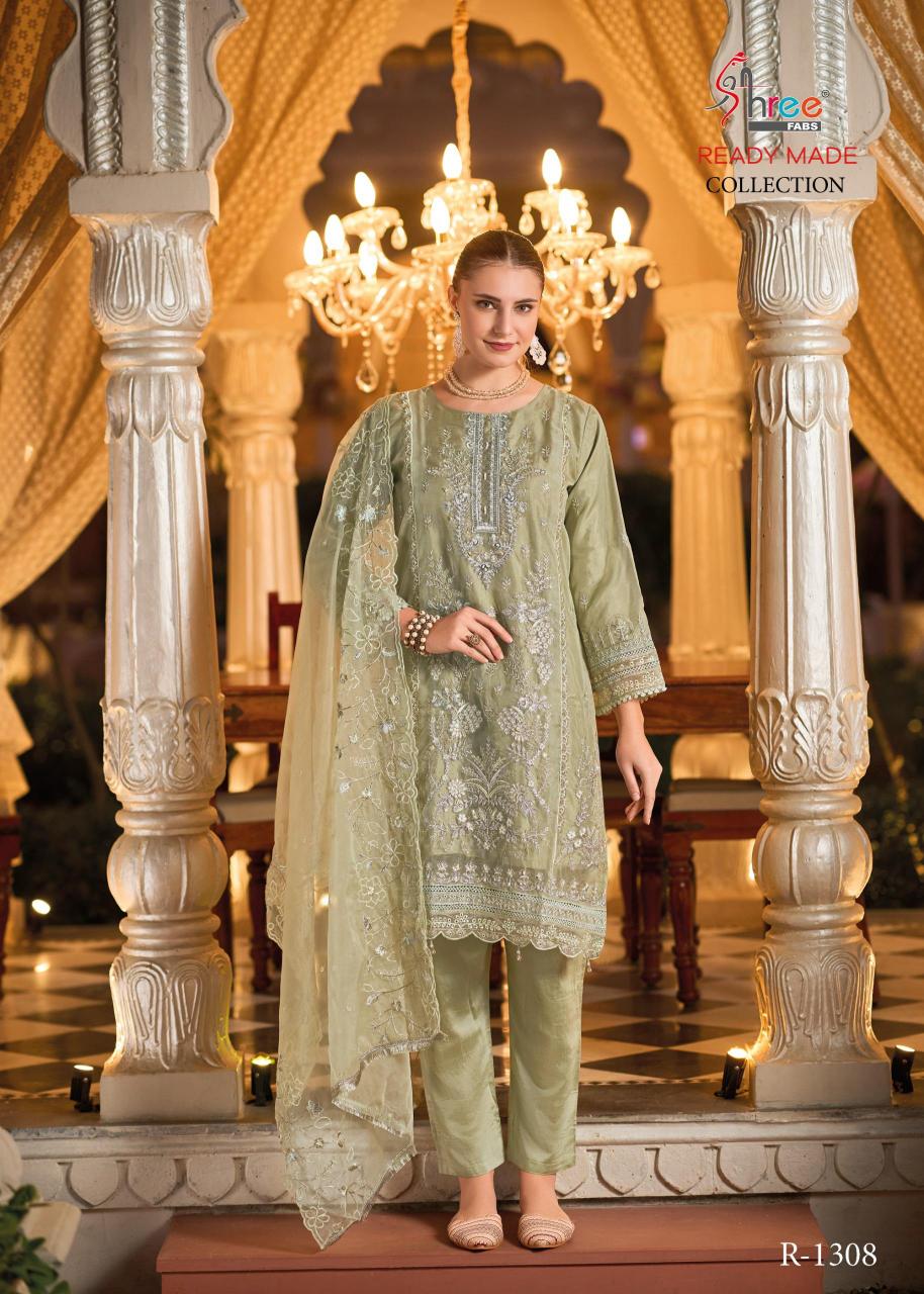 r 1308 by shree fabs fullstitch organza embroidery pakistani suits