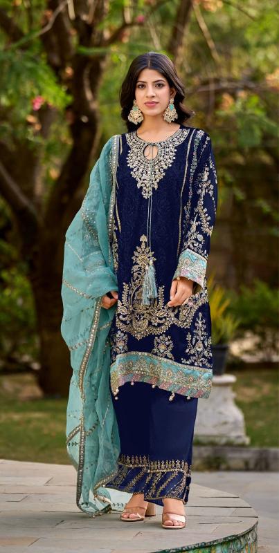 r 1459 by shree fabs beautiful style velvet winter wear pakistani 3pcs dress