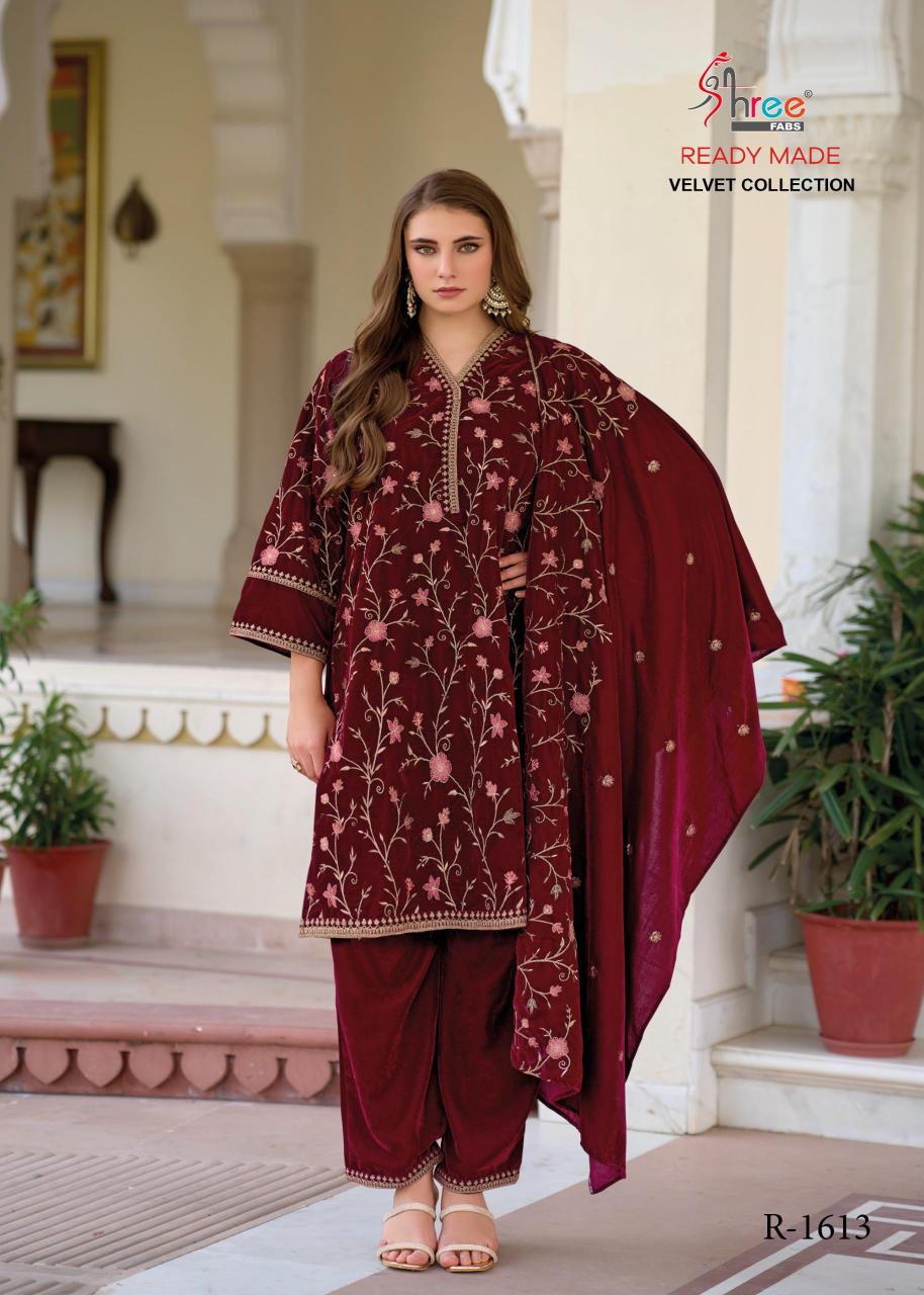r 1613 by shree fabs fullstitch unique velvet winter collection suits