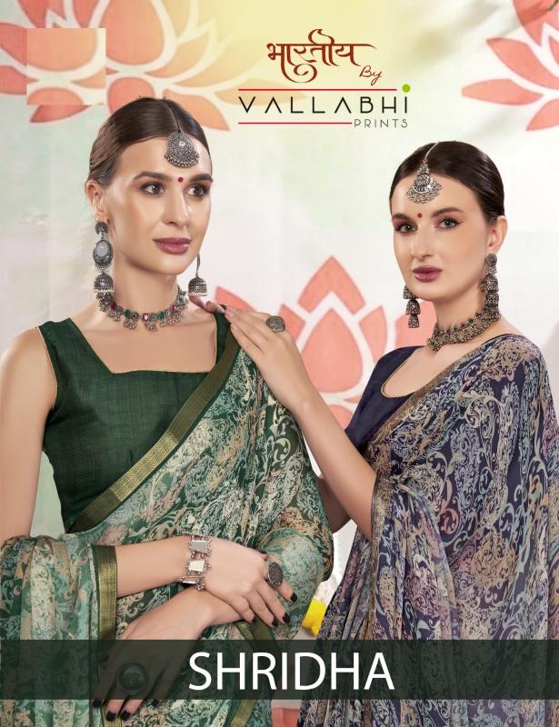 vallabhi prints shridha unique style print chiffon saree online