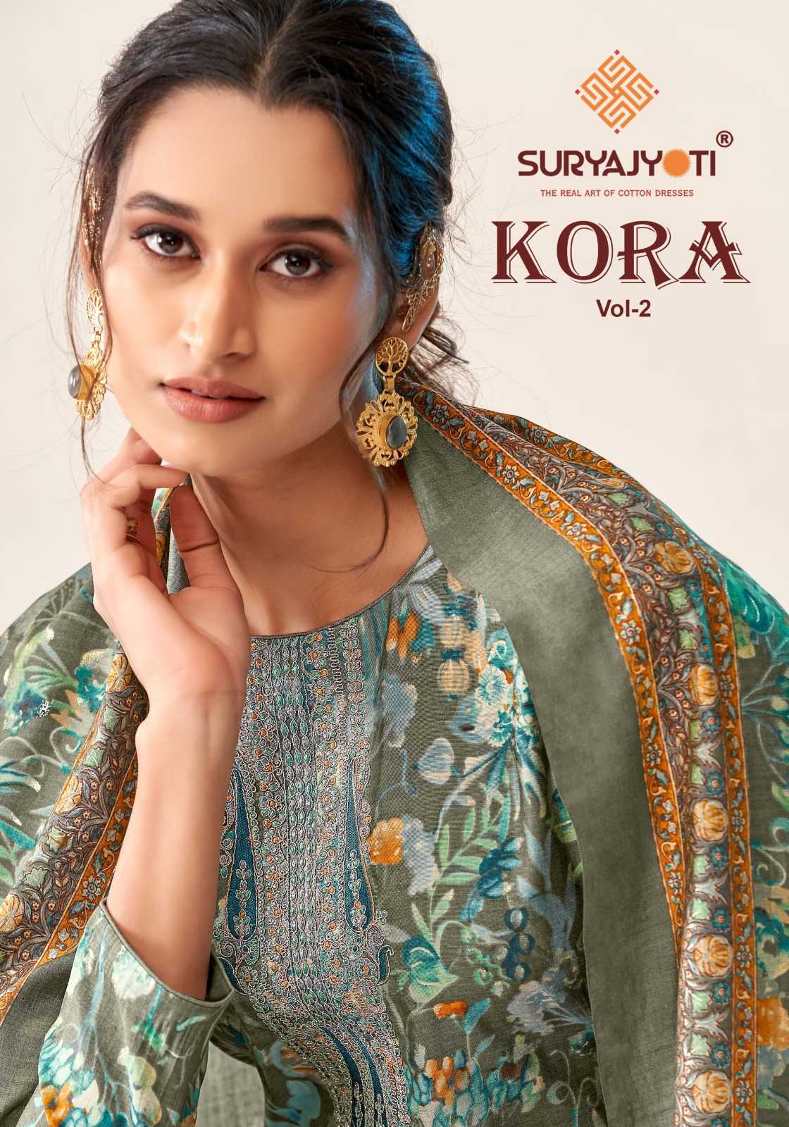 kora vol 2 by suryajyoti foil printed modal unique salwar suits