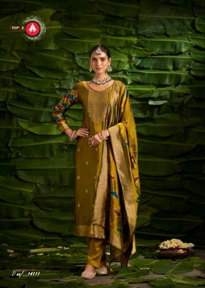 saptrang by triple a unique design viscose jacquard salwar kameez