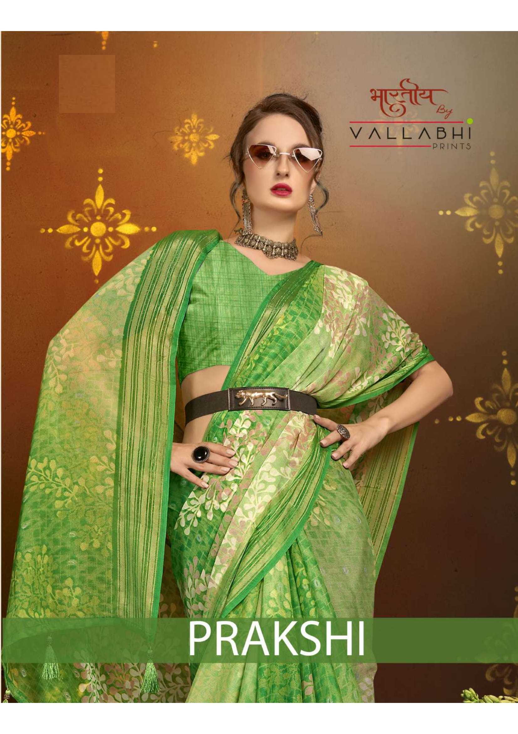 prakshi by vallabhi prints floral print chiffon unique saree for women