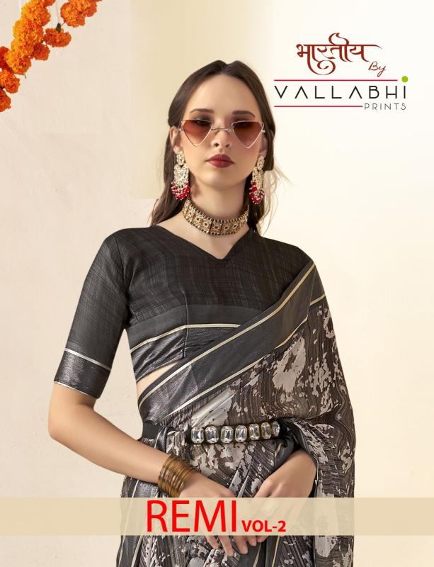 remi vol 2 by vallabhi prints fashionable print georgette saree