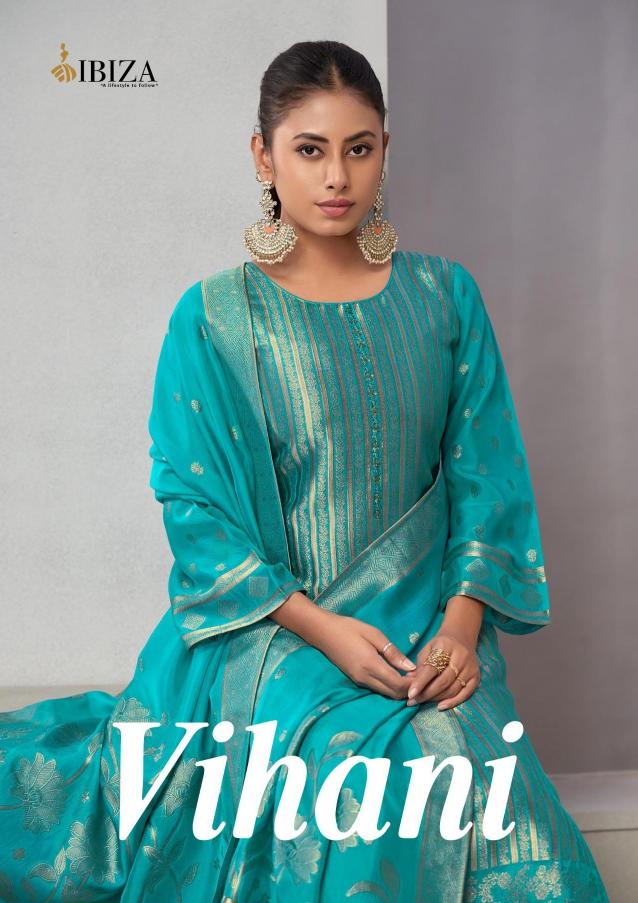 ibiza lifestyle vihani banglory silk jacquard party wear unstitch suits