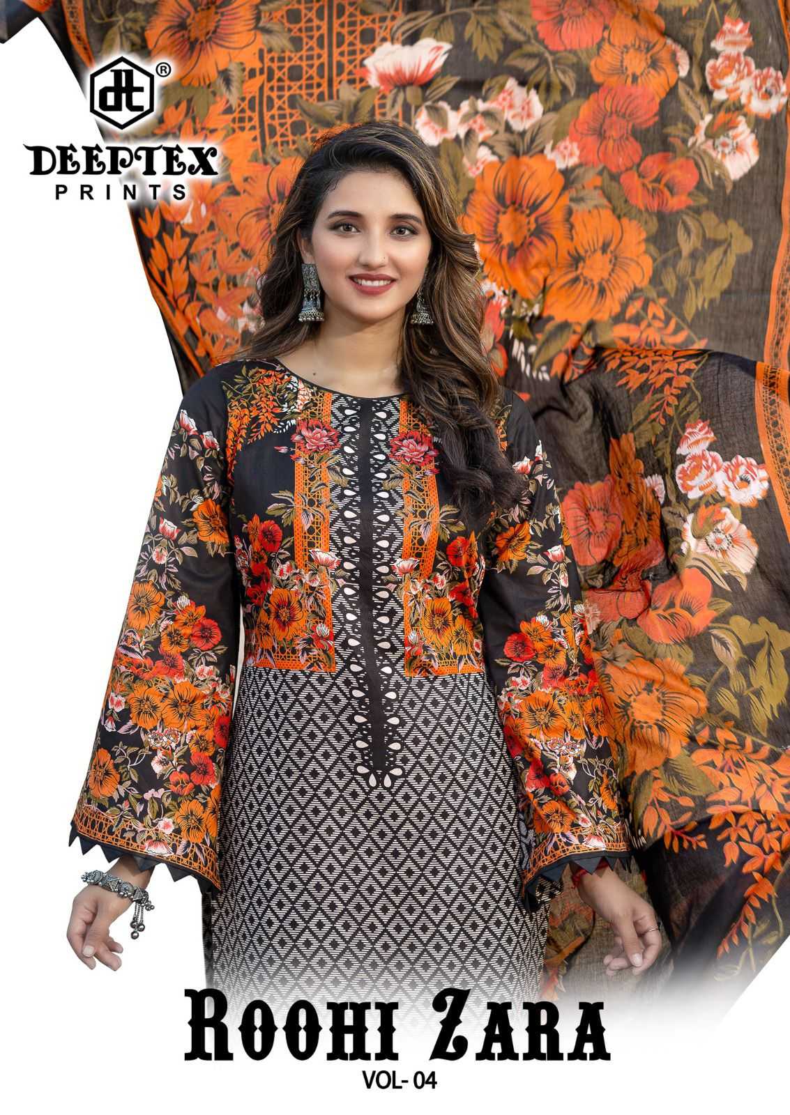 deeptex prints zara vol 4 cotton lawn poplin trendy suits