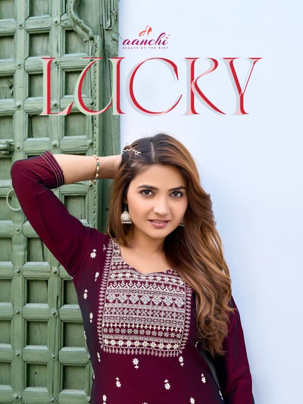 lucky by aanchi colour addition rangeela silk full stitch long kurti 
