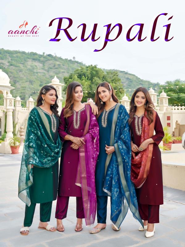 rupali by aanchi fullstitch stylish rangeela silk ladies suits