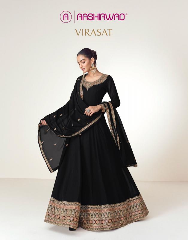 virasat by aashirwad georgette material fully stitch beautiful ladies suits