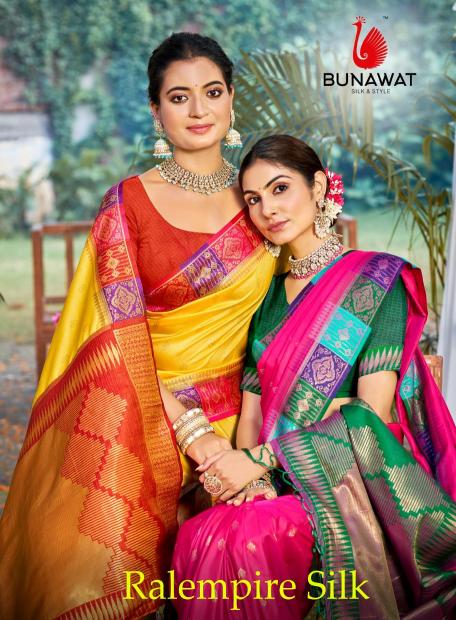 RALEMPIRE SILK BY BUNAWAT WEDDING FESTIVAL WEAR SILK FABRIC SAREE COLLECTION