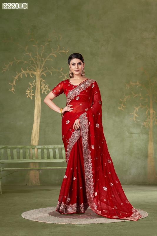 2220 by jayshree chiffon hit design saree with fancy blouse 