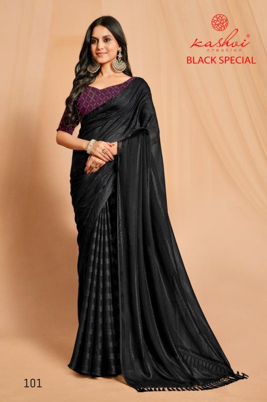 black special by kashvi creation party wear rimzim classic saree 