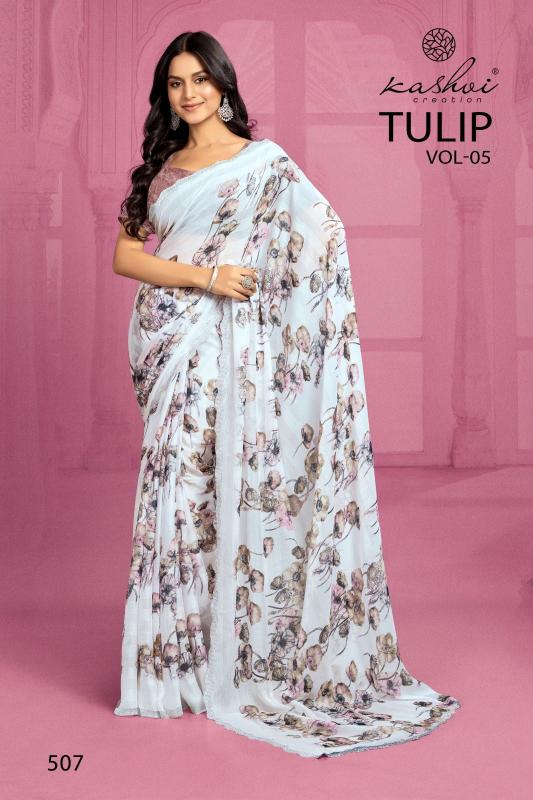 tulip vol 5 by kashvi creation beautiful elegant rimzim saree 