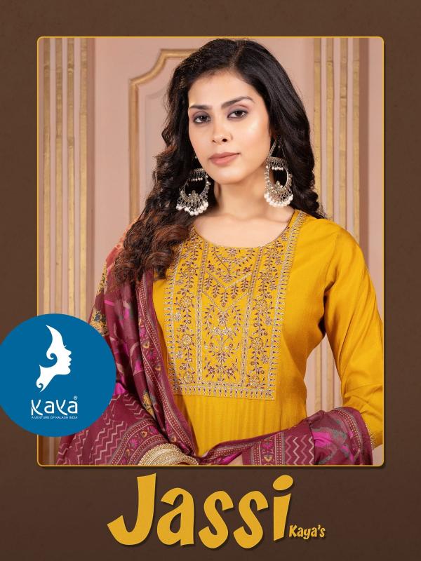 jassi by kaya fullstitch big size roman silk trendy suits