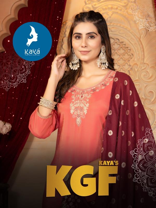 kaya kgf fashionable roman shimmer plus size readymade suits