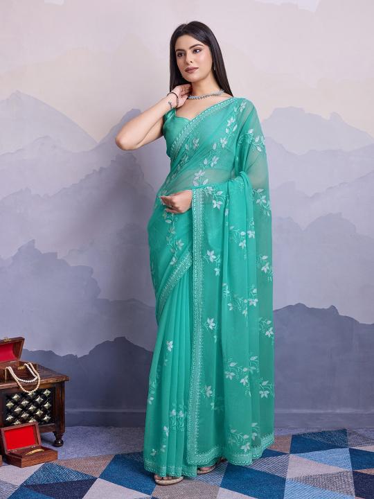pr canberry vol 4 adorable simmer chiffon pretty look saree