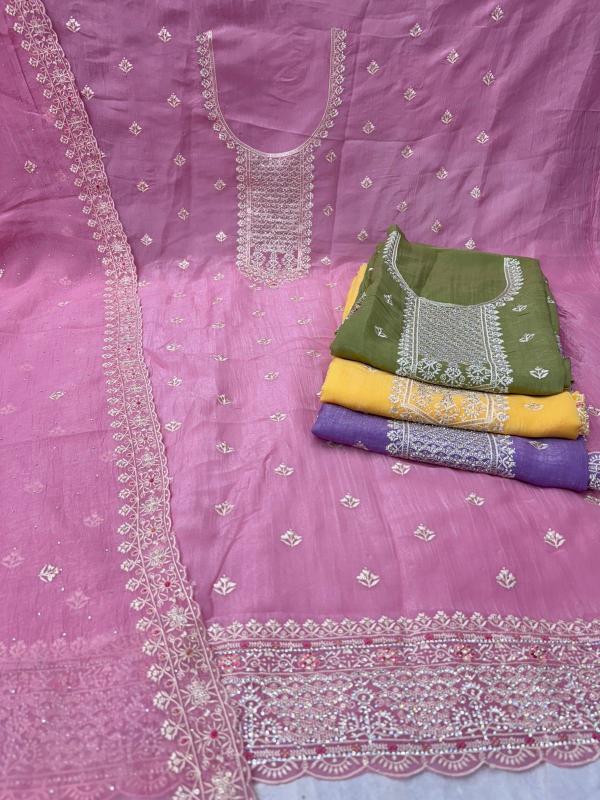 pr dryfruit unique colour jharkan crunchy silk salwar suits