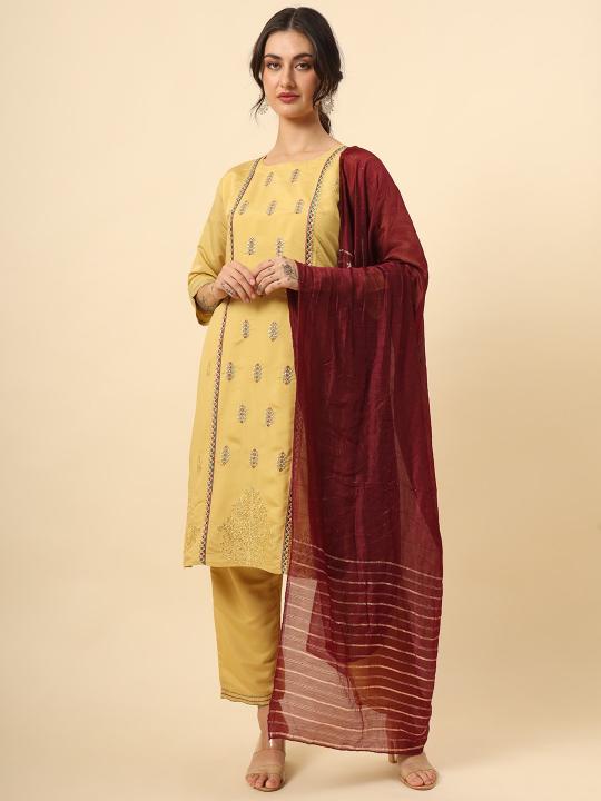 pr stree beautiful embroidery work fullstitch silk ladies suits