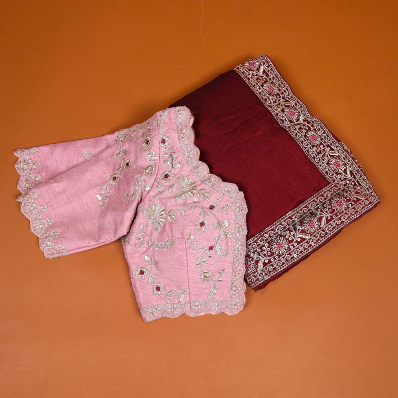 pr ynf7601 beautiful colour vichitra silk trendy saree online