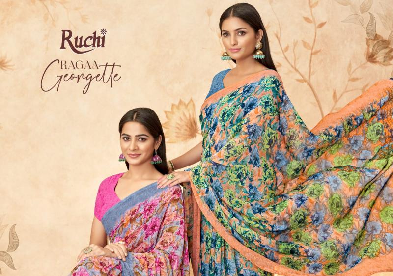 ruchi ragaa georgette vol 15 georgette stylish women saree