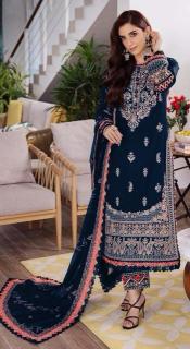 1208 nx by ramsha embroidery work winter wear velvet ladies suits