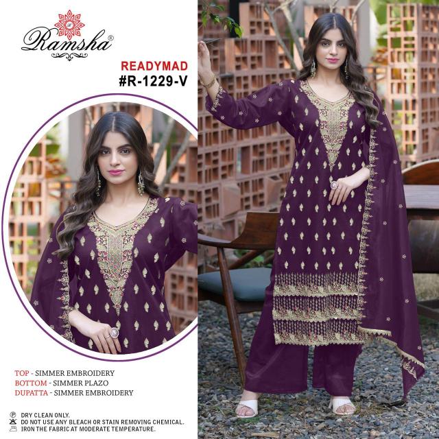 1229 nx by ramsha simmer fully stitch modern Pakistani dress