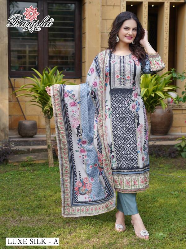 luxe silk by ramsha stylish unique luxury silk fullstitch suits